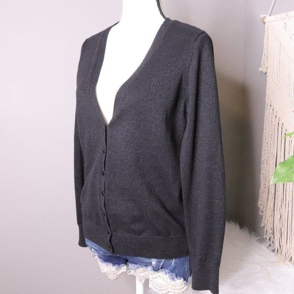 LOFT | V Neck Button Up Cardigan Medium - Picture 1 of 7